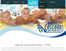 Tablet Screenshot of bluecascadepools.com